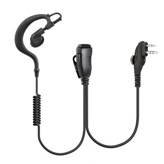 BDC EM-2027CH2 earhook/mic; coil cord for Hytera 2 pin , screwlock