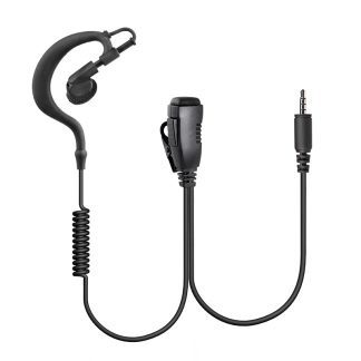 BDC EM-2027CK3 G shape ear/mic; coil cord for PKT23 Kenwood