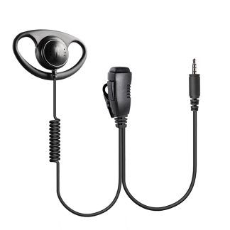 BDC EM-3227CK3 ear-hook D-shape ear/mic; coil cord for Kenwood PKT-23