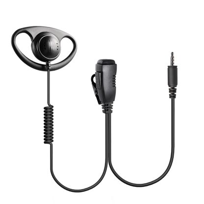 BDC EM-3227CK3 ear-hook D-shape ear/mic; coil cord for Kenwood PKT-23
